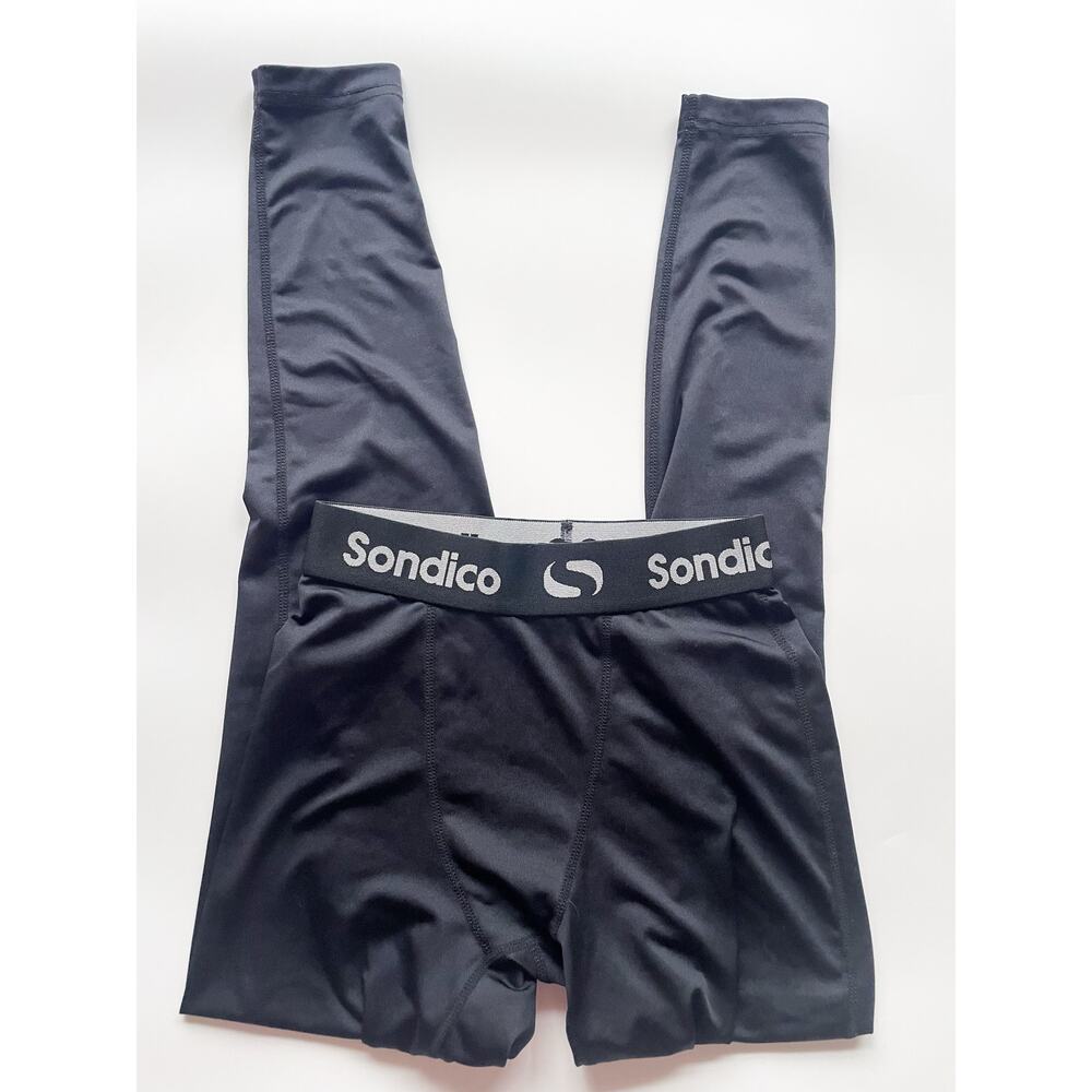 Kids Sondico Black Compression Baselayer Tights Junior XS